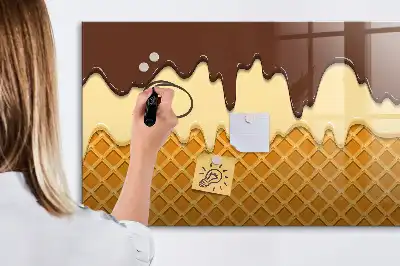 Mágneses törölhető tábla jégkrém mintás