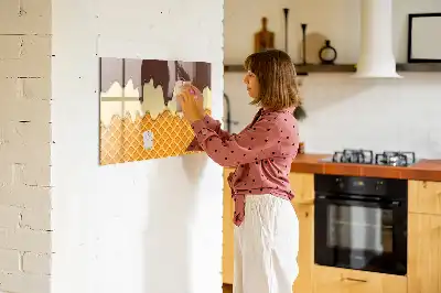Mágneses törölhető tábla jégkrém mintás
