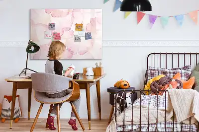 Mágneses törölhető tábla akvarell szirmok mintával