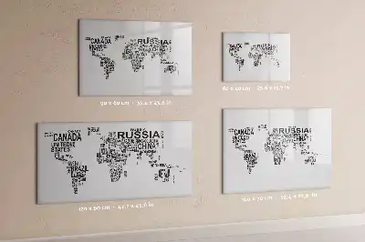 Mágneses törölhető tábla kontinensek betűkből mintával