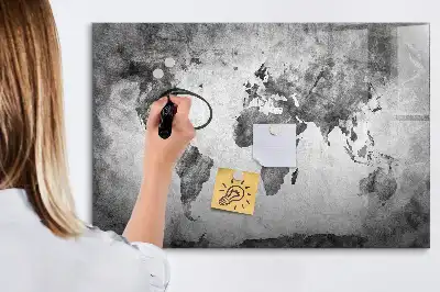 Világtérkép mágnestábla filctollal