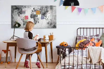 Világtérkép mágnestábla filctollal