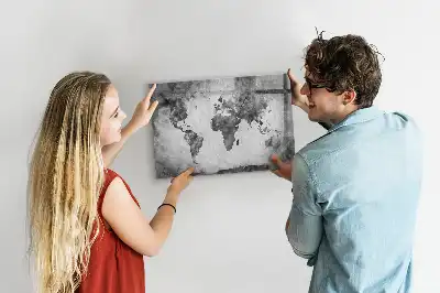 Világtérkép mágnestábla filctollal