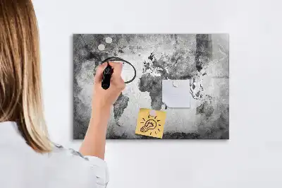 Világtérkép mágnestábla filctollal