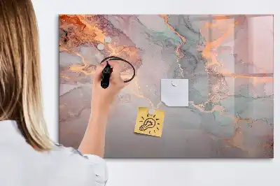 Mágneses tábla filctollal dekoratív márvány mintázatú