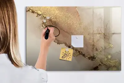 Mágneses törölhető tábla arany márvány mintával