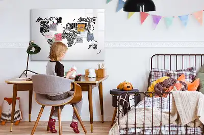 Mágneses törölhető tábla világtérkép mintával