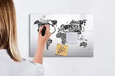 Mágneses törölhető tábla világtérkép mintával