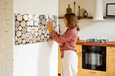 Mágneses törölhető tábla kivágott fatörzs mintával