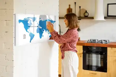 Világtérkép mágneses tábla filctollal