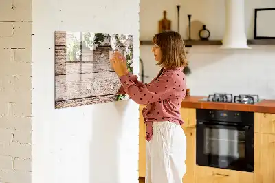 Mágneses törölhető tábla Virágok a fán mintával