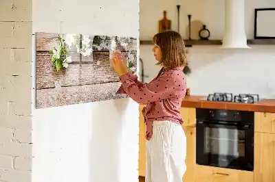 Mágneses törölhető tábla Virágok a fán mintával