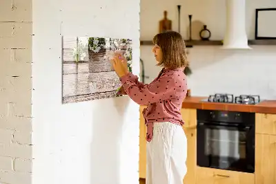 Mágneses törölhető tábla Virágok a fán mintával