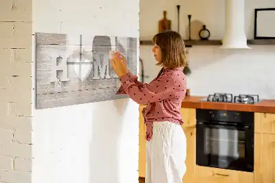 Mágneses törölhető tábla otthon felirattal