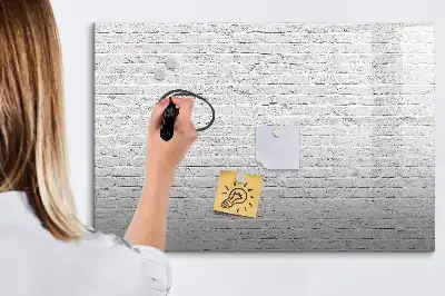 Mágneses tábla filctollal téglafal mintázatú