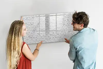 Mágneses tábla filctollal téglafal mintázatú