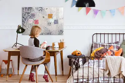 Mágneses tábla filctollal pálmalevél mintával