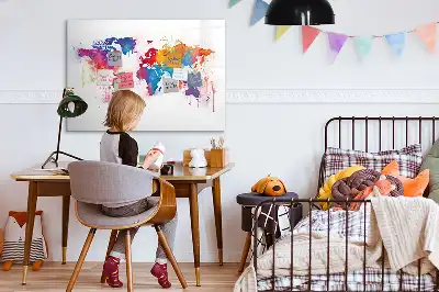 Mágneses törölhető világtérkép mágneses törölhető tábla formátumban