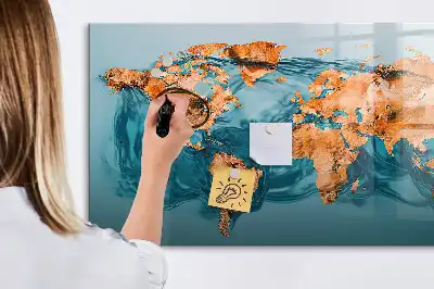 Mágneses törölhető tábla absztrakt világtérkép mintával