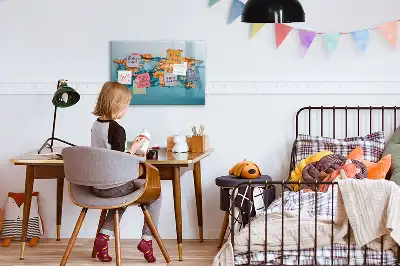Mágneses törölhető tábla absztrakt világtérkép mintával