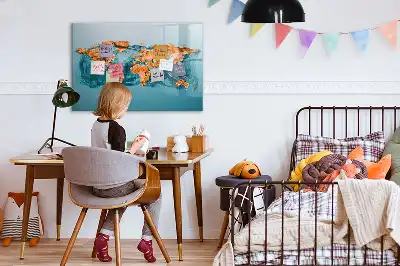 Mágneses törölhető tábla absztrakt világtérkép mintával