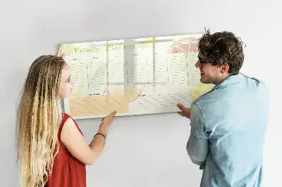 Mágneses tábla filctollal családi tervező
