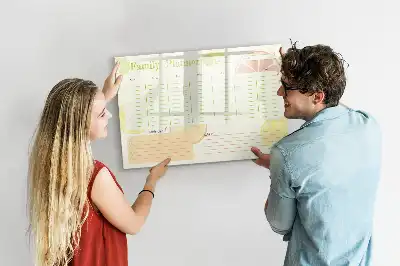 Mágneses tábla filctollal családi tervező