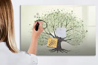 Mágneses törölhető tábla nagy fa természetes keretes kivitelben