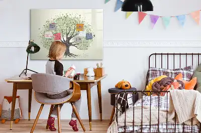Mágneses törölhető tábla nagy fa természetes keretes kivitelben