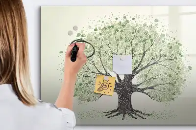 Mágneses törölhető tábla nagy fa természetes keretes kivitelben