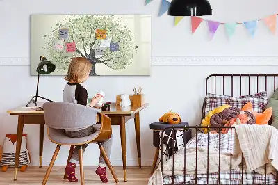 Mágneses törölhető tábla nagy fa természetes keretes kivitelben