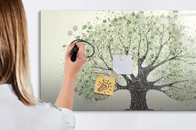 Mágneses törölhető tábla nagy fa természetes keretes kivitelben
