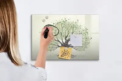 Mágneses törölhető tábla nagy fa természetes keretes kivitelben