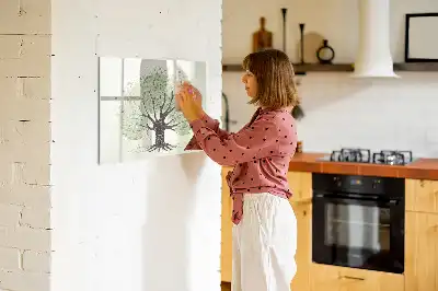 Mágneses törölhető tábla nagy fa természetes keretes kivitelben