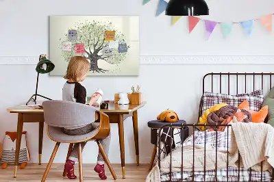 Mágneses törölhető tábla nagy fa természetes keretes kivitelben