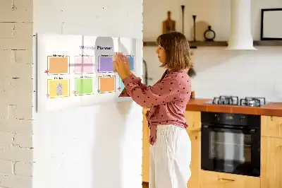 Mágneses törölhető tábla heti tervező kivitelben