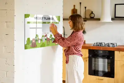 Óraterv mágneses tábla filctollal