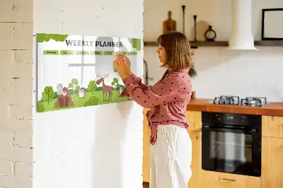 Óraterv mágneses tábla filctollal