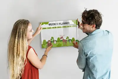 Óraterv mágneses tábla filctollal