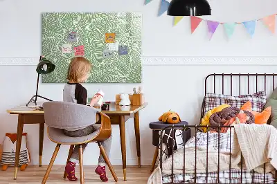 Mágneses tábla filctollal levélmintás kivitelben