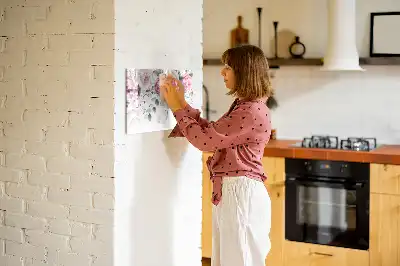 Mágneses törölhető tábla akvarell rózsák mintával