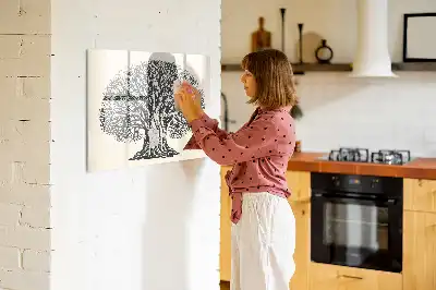 Mágneses tábla filctollal nagy fa természet kivitelben