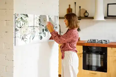 Mágneses törölhető tábla virágos mintával
