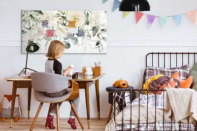 Mágneses törölhető tábla virágos mintával