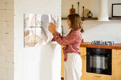 Mágneses törölhető tábla levélmintás kivitelben