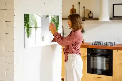 Mágneses törölhető tábla pálmalevelek mintával