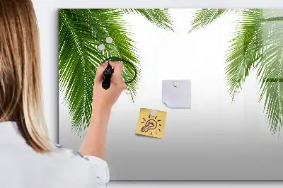 Mágneses törölhető tábla pálmalevelek mintával
