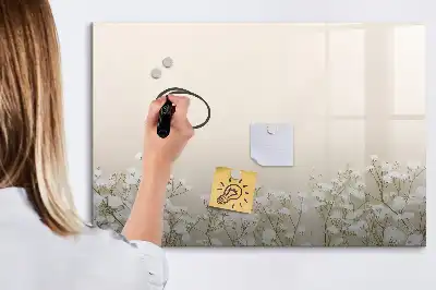 Mágneses tábla filctollal virágzó virágok mintával