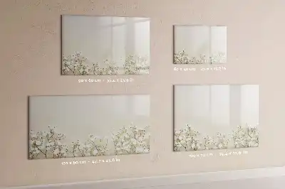 Mágneses tábla filctollal virágzó virágok mintával