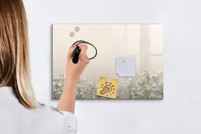 Mágneses tábla filctollal virágzó virágok mintával